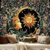 Forest Green Nature Tapestry Wall Hanging, Misty Forest Sunlight Wall Mural Tapestry Aesthetic for Bedroom, Fantasy Large Tree R