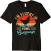 Funny Farmer, I'm Fluent In Fowl Language Retro Farm Chicken Premium T-Shirt