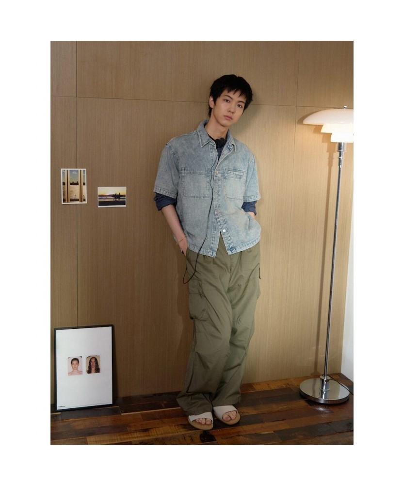 8seconds Natural Slub Short Sleeve Denim Shirt Blue
