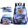 Boys Backpack Rhythm Box Treasure Children's School Bag Anime Satchel Pencil Bag Oxford Cloth Elementary School Student D