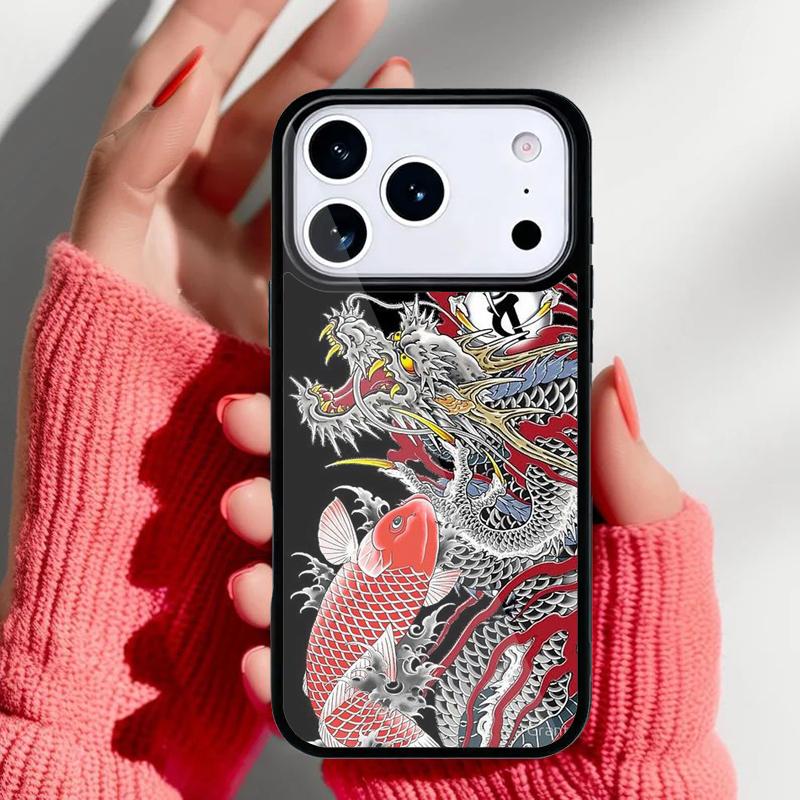 DRAGON TATTOO JAPANESE Phone Case for iPhone 17 16 15 14 13 Pro Max Back Cover for 12 11 Pro Coque