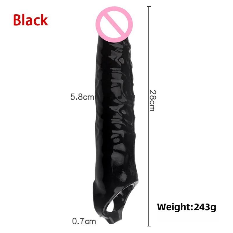 XXL 28cm Penishülle für Männer Penisvergrößerung Produkt Extender Hülle Silikon Sex Werkzeug Spielzeug Capa Peniana Dildo Hombre Funda Big Pene
