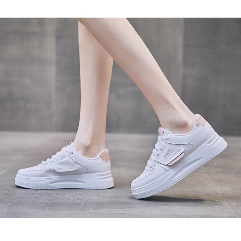 Повседневные белые туфли женские на толстой подошве повседневные спортивные туфли — фото 8