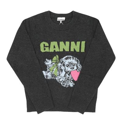 Ganni Welpen-Logo Wollmischstrick K2597 252