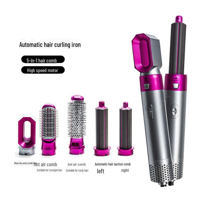 Multi-Function Hot Air Brush: Curling Iron & Hair Dryer Comb for Styling
