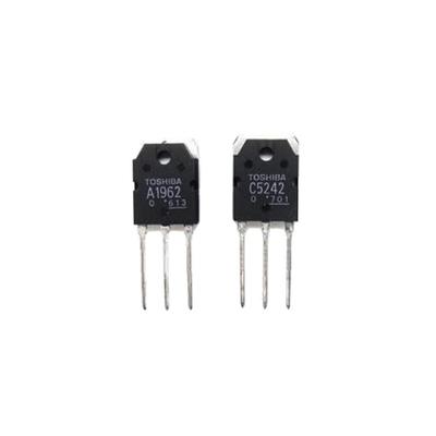2 זוגות 2SA1962/2SC5242 A1962/C5242 NPN +PNP מפוזרים משולשים לטרנזיסטור מגבר הספק 2SA1962 + 2SC5242 TO-3P טרנזיסטורים מקוריים 4 יחידות