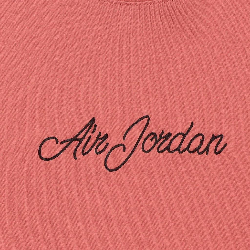 Jordan Cursive Logo Sports Short Sleeve T-Shirt Men Tops Red CD5607-605