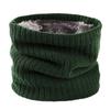 Unisex Double-Layer Fleece Neck Gaiter: Extra Thick, Warm, Solid Color Knitted Scarf for Autumn/Winter