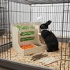 Multi-functional 2 in 1 Rabbit Hay Feeder Detachable with Bottle Rabbit Food Manger Bite Resistant Guinea Pig Feeder Habitat