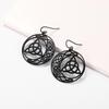 My Shape Hoop Gothic Earrings Stainless Steel Big Earring Dangle Earrings Irish Knot Women Gold Color Pendientes Gothic Jewelry