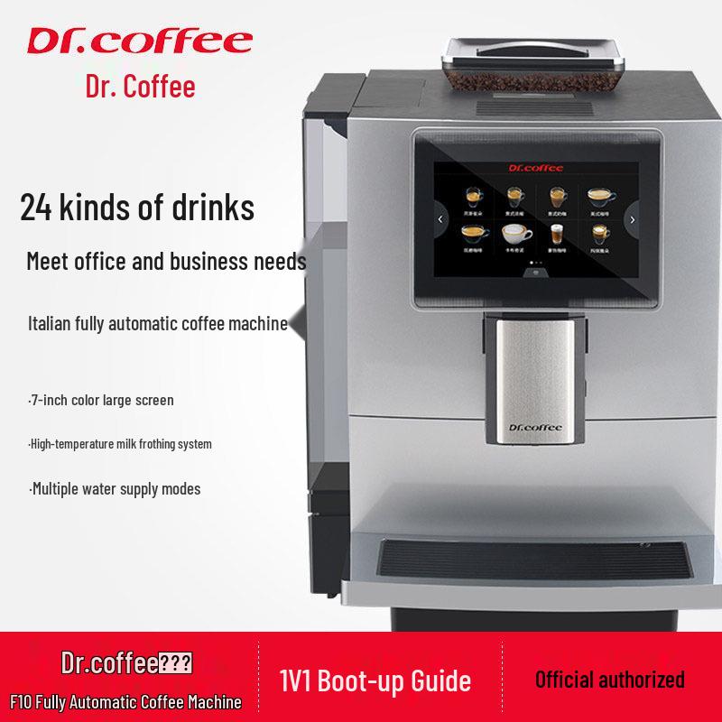 Dr. Coffee F10: One-Button Italian & American Style Automatic Espresso/Coffee Machine for Office Use