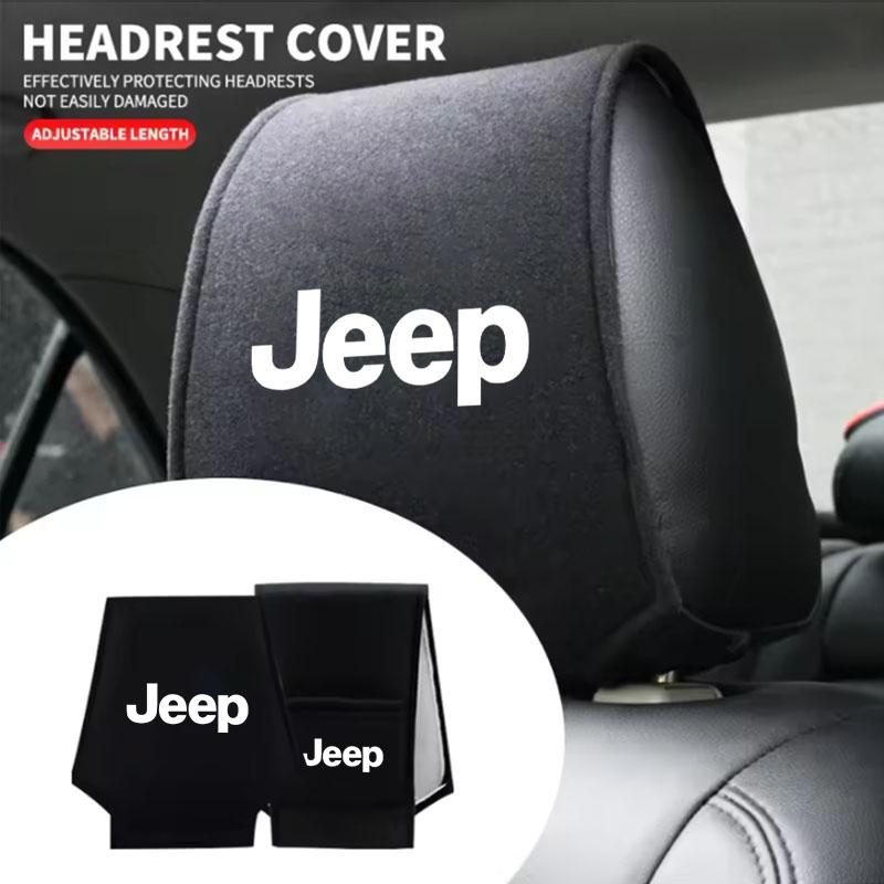 Car Styling Headrest Cover Anti-dirty Seat Pillow Pad For Jeep Grand Cherokee Wrangler JK Gladiator Compass Renegade Patriot