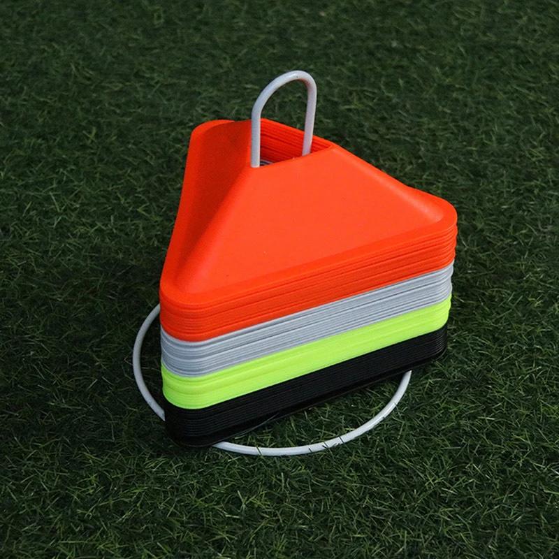 5Pcs Football Training Disc Triangle Soccer Practice Field Sports Agility Training Cone Portable Equipment For Kids Adult