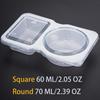 30Pcs Double Compartment Seasoning Container With Lid Portable Compartment Snack Container For Daily Outdoor Picnic
