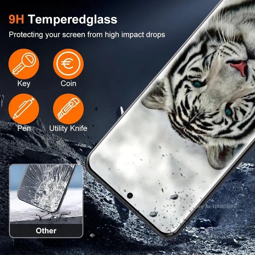 3Pcs Curved Tempered Glass For Samsung Galaxy S21 S23 S24 S22 Ultra S20 S10 Plus Screen Protector For Samsung S23 S21 S20 FE S9