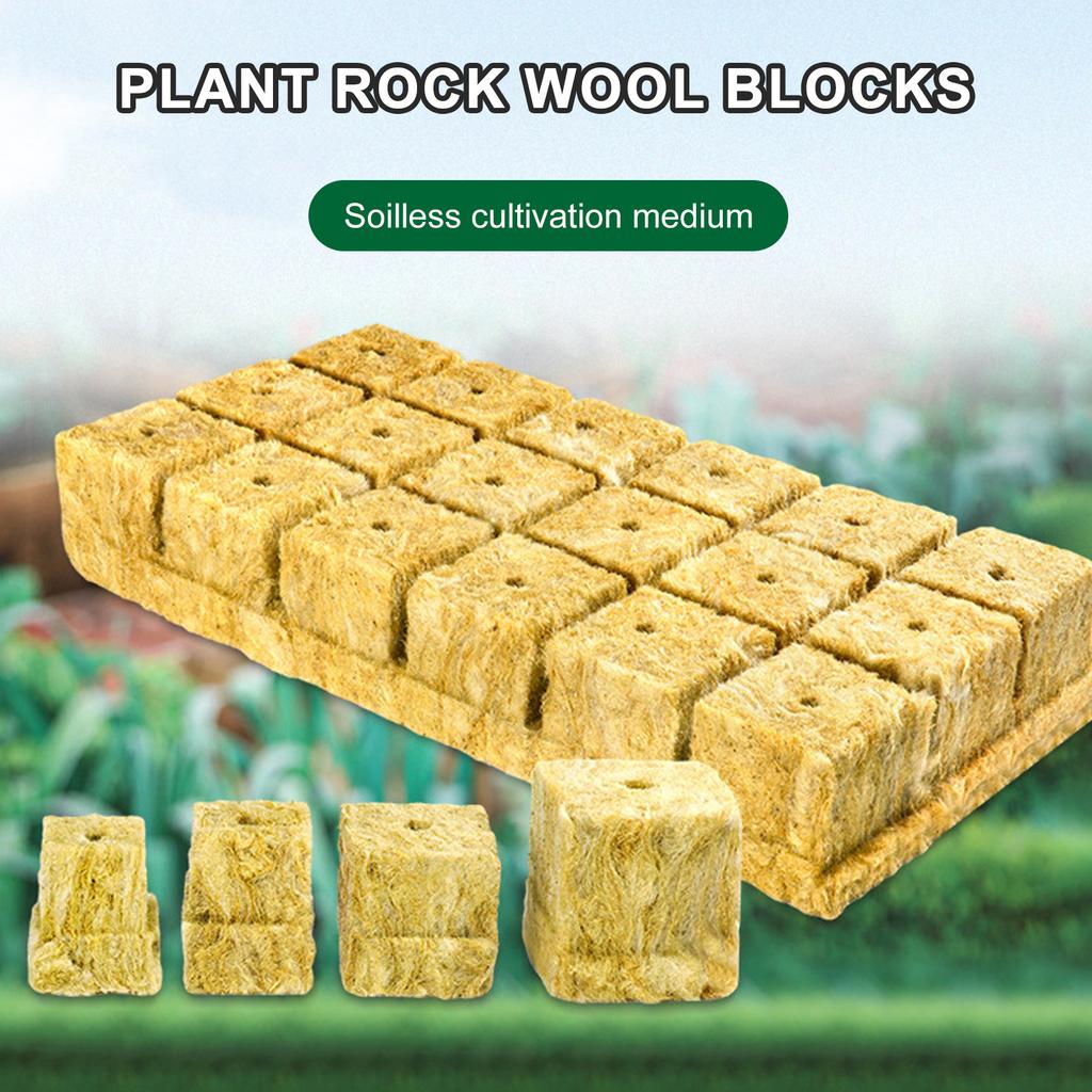 Rock Wool Cubes Starter Grow Cubes for Hydroponics Rock Wool Planting Cubes Clone Cubes Soilless Cultivation