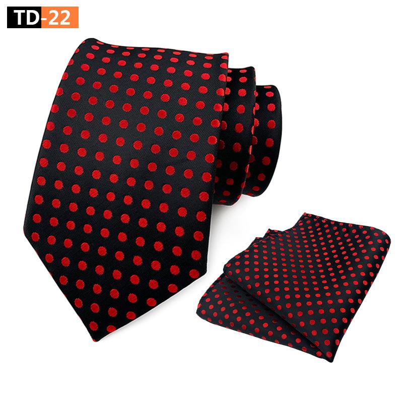 Suit Polka Dot Polka Dot Elegant Atmospheric Suit Tie Pocket Towel Suit