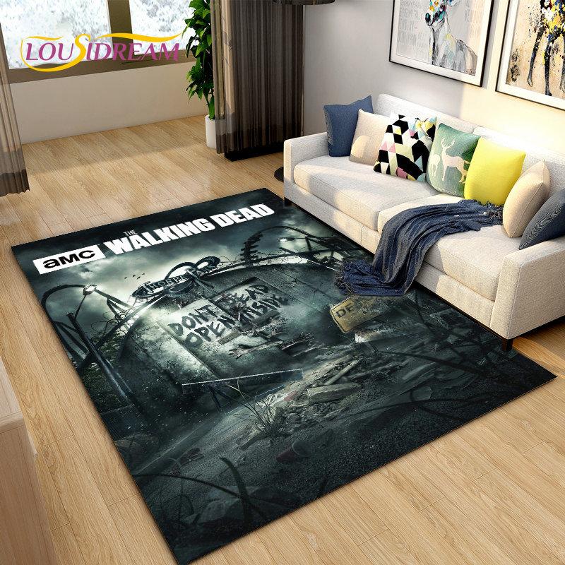 The Walking Dead Horror Area Rug Large,Carpet Rug for Living Room Bedroom Sofa Doormat Decoration,Kids Play Non-slip Floor Mat
