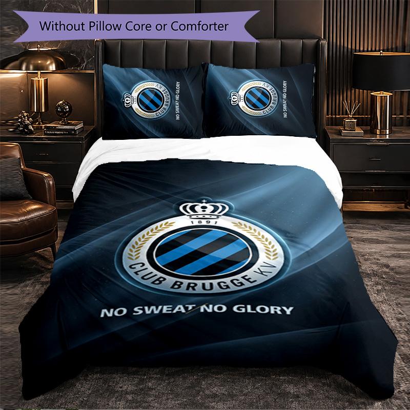 Club Brugge FC Themed Bedding 3Pcs Duvet Cover Set Decorative Bed Linen For Teen Room Home Decoration