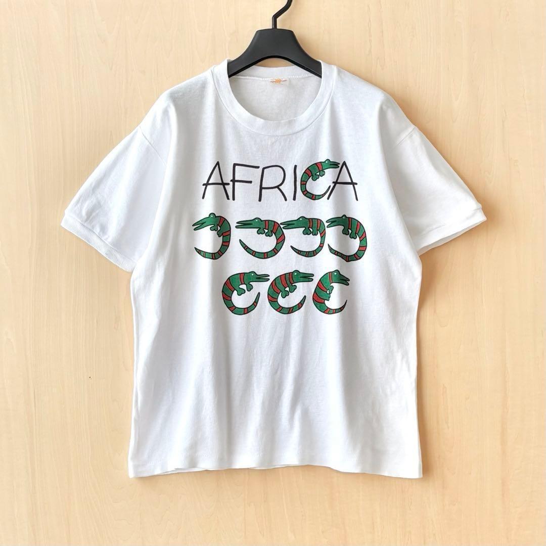 80s 90s Vintage Graphic T-shirt Stretch 8 Crocodiles XL