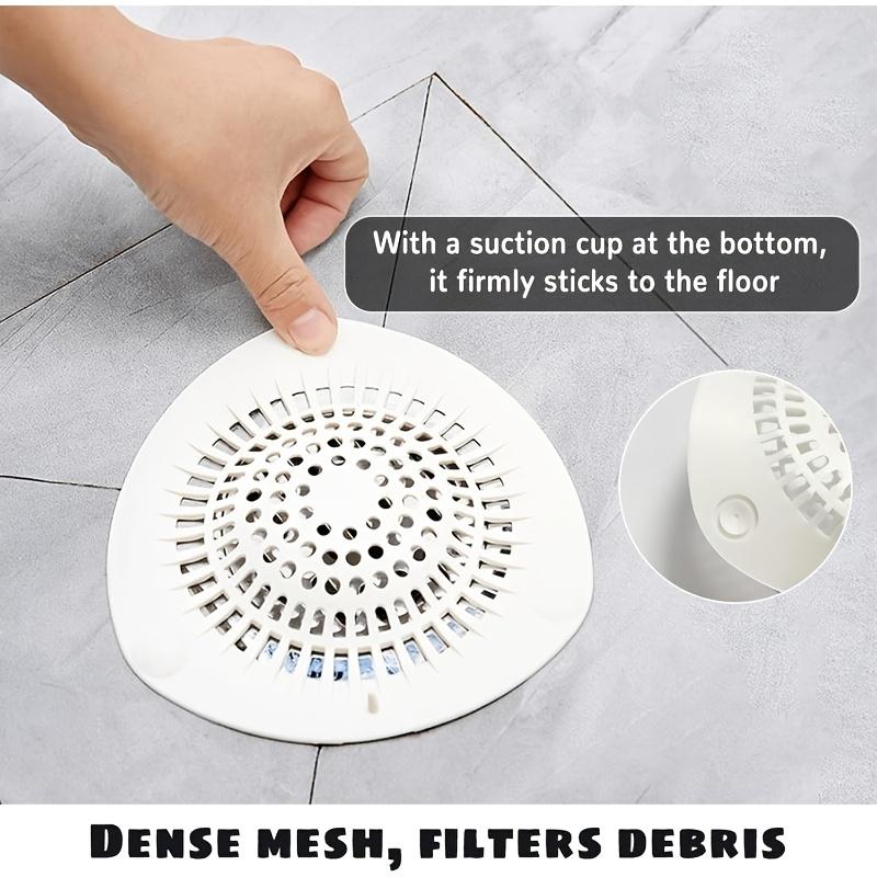 1pc White Silicone Shower Drain Hair Catcher - Anti-Clog, Lightweight, Efficient Water Flow for Bathroom Use 5.0 1 Rev