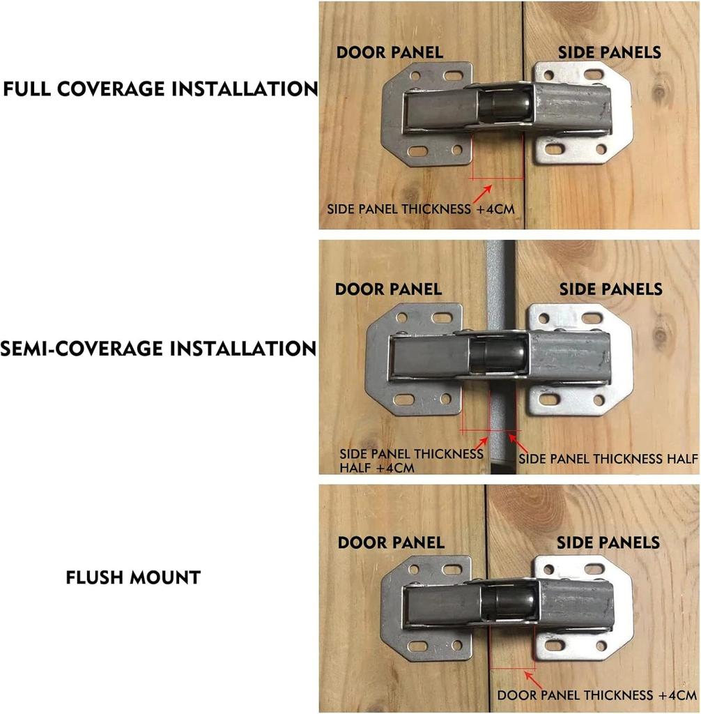 Xiaomi Stainless Steel Cabinet Hinges 90 Degree No-Drilling Hole Cupboard Door Buffer Hinges Furniture Cabinet Hardware Kits