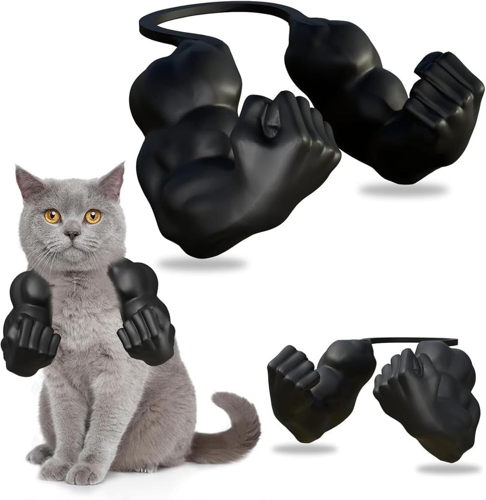 Katze Muskelarme 3D-gedruckter Katzenhals für Halloween Lustiges Kostümzubehör Katzen mit muskulösen Armen für Kätzchenparty-Zubehör