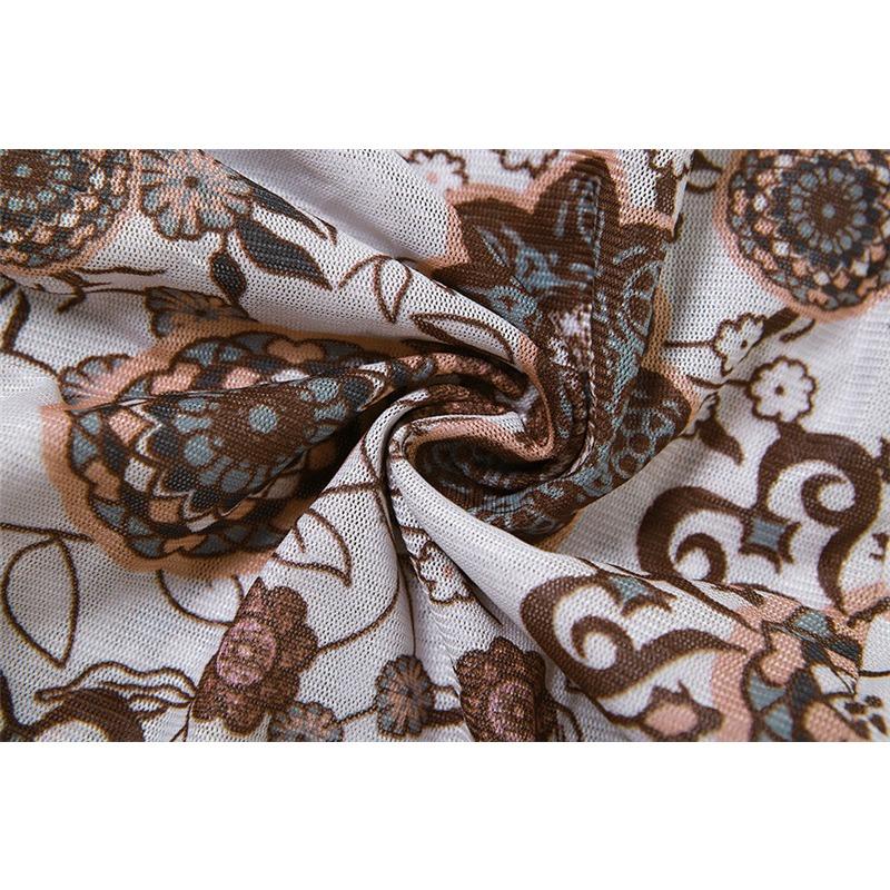 Women's Sexy Backless Printed High Waist Tight Hipster Sports Fitness Jumpsuit