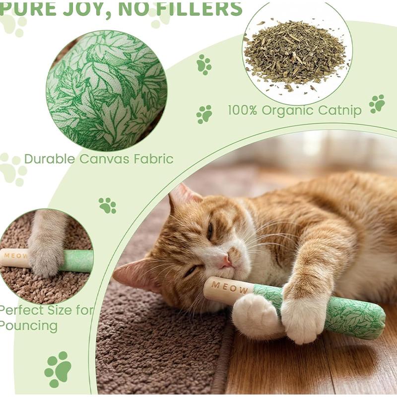 Cat Mint Cigarette Shaped Cat Chew Toy For Self Pleasure Relieve Boredom Oral Cleaning Cat Teasing Stick Grind Their Teeth Stick