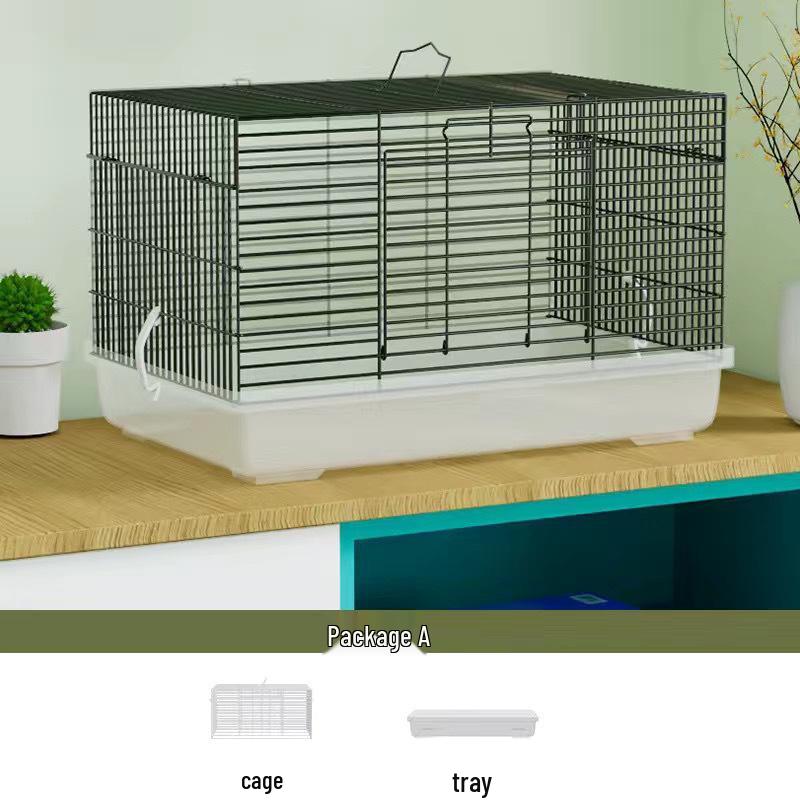 Large Hamster Cage 80 with High Tray & Running Wheel, Ideal for Golden Hamsters