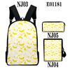 Classic Novelty Peculiar Fruit 3D Print 3pcs/Set Pupil School Bags Laptop Daypack Backpack Inclined Shoulder Bag Pencil Case
