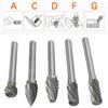 5PCS 6x10mm Carbide Rotary Burr Set Alloy Steel Rotary Burr File Set  Maintenance Technician