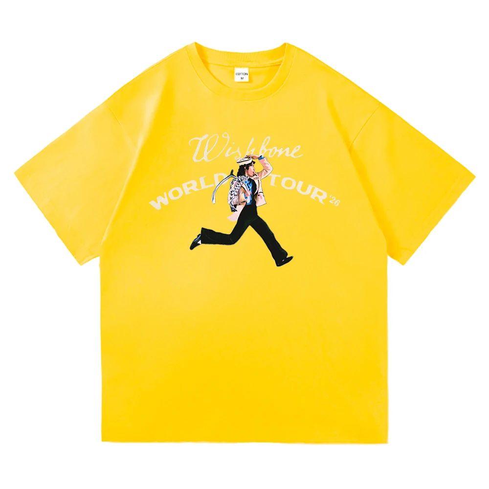 Hiphop Y2k Tops Conan Gray Wishbone World Tour 2026 T Shirt Fashion  Aesthetic Casual Vintage Casual Loose TShirt Unisex