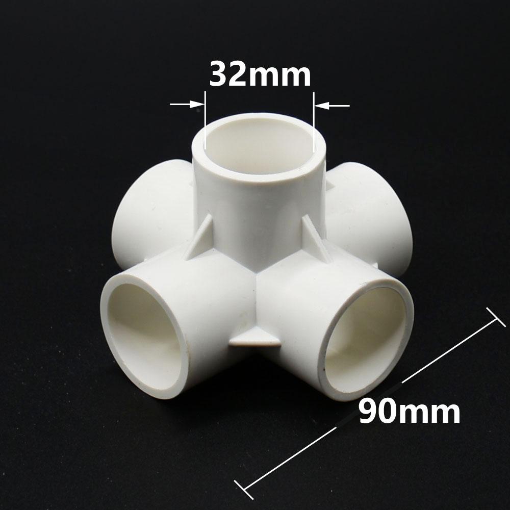 20/25/32/50mm PVC Connector 3/4/5-way Plastic Coupler Three-DimensionalWater Supply Pipe Fittings DN15/20/25/40
