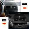 För BMW X3 E83 2006-2010 ABS Kolfiber Bil Mittkonsol Luftkonditioneringsuttag Ram Skydd Dekaler Trim Auto Tillbehör