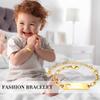 Engravable Name ID Bar Bracelet for Little Boy Girl, Stainless Steel Paperclip Chain Link , Personalized Birthday Gift