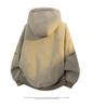 Unisex American Style Mountain Eagle Fur Collar Hooded Winter Coat - Thick Velvet Lined for Warmth and Cold Protection