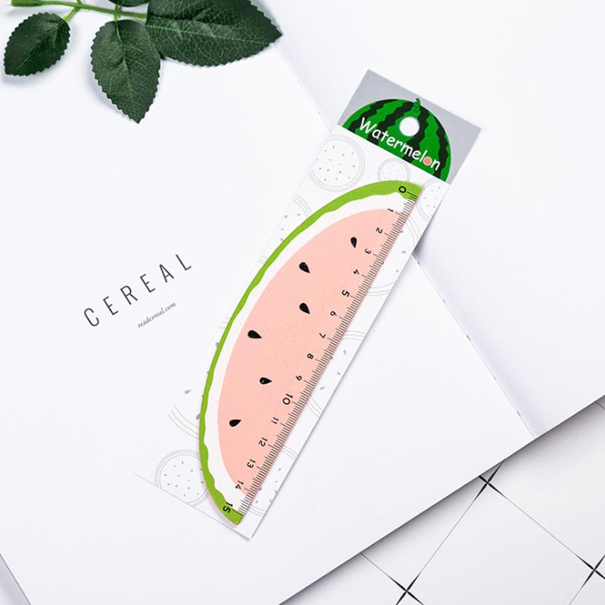 1pcs/lot Kawaii Cartoon Fruit Orange Lemon Kiwi Wooden Straight Rulers Drawing Tool Stationery Gift School Supplies 15cm