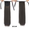 Long Tail Straight Hair Clip Wig Ponytail With Hair Clip, Synthetic Ponytail, Black, Brown, Headdress