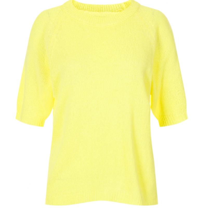 Shop Women Round Neck ShorT Sleeve KniT T shirT Green Frb Wkn 20414