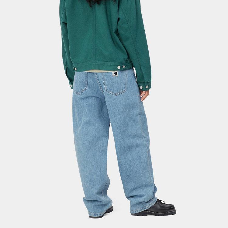 Carhartt WIP Solid Color Mid Waist Loose Straight Leg Jeans Women Jeans I031918-01-12