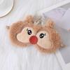 Unicorn Ears Plush Eye Mask with Embroidered Rabbit Design for Sleep Shading