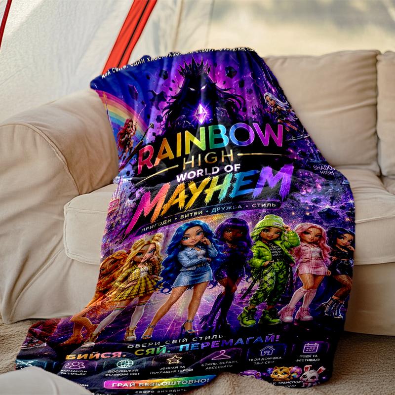 1pc Kpop Demon Hunters Blanket, Super Cozy Printed Home Blanket, All-Season Warmth