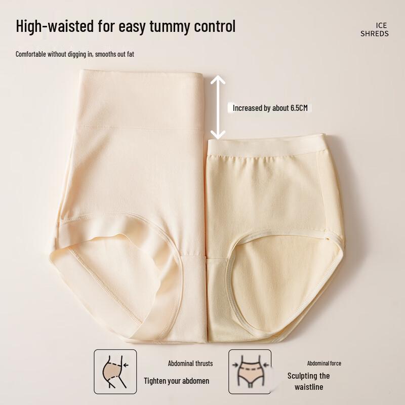 FENTENGCARE Women's 3-Pack Antibacterial High-Waist Tummy Control Seamless Underwear