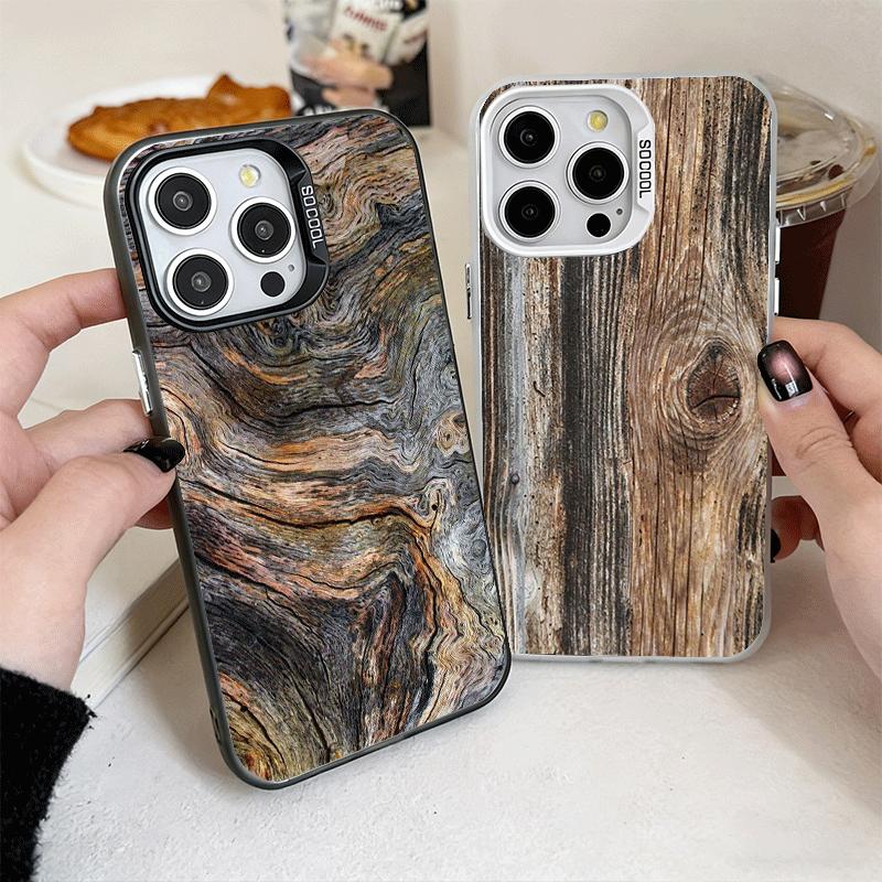 Vintage Wood Grain Pattern Soft Phone Case for iPhone 15 16 17 Pro Max 17Air 16E 14 Plus 13 12 Mini Shockproof Cover Back Shell