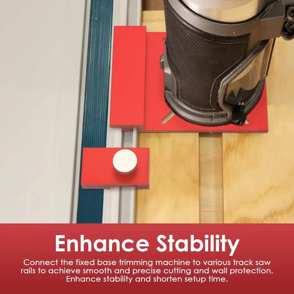 Aluminum Alloy Track Saw Adapter with limiter Routing Guide Rail Track Woodwork Cutting