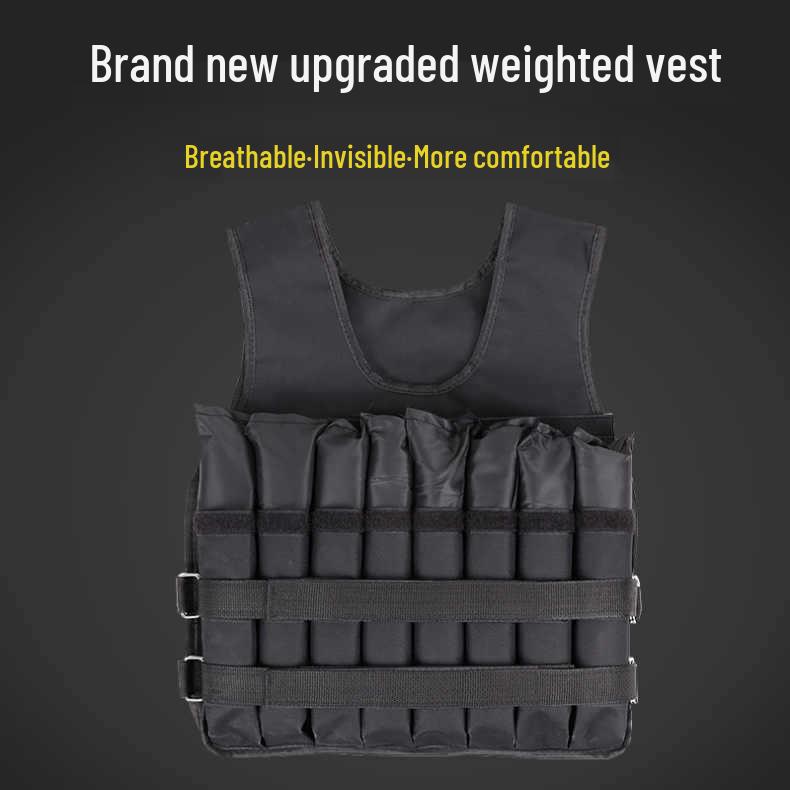 Adjustable Iron Sand Weight-Bearing Vest for Running and Training - Breathable, Invisible Fitness Equipment.