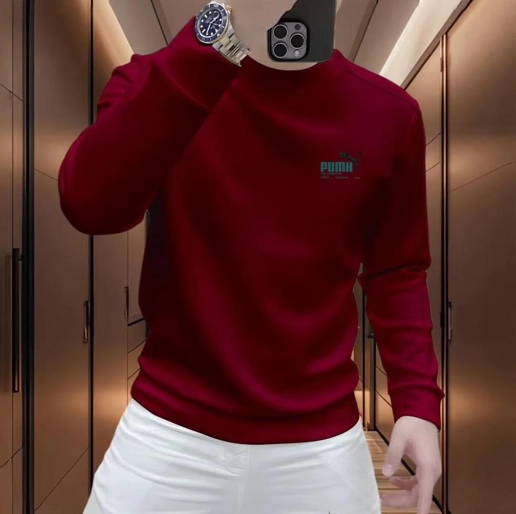 Trendy Herfst/Winter Hoodie voor Mannen met Print - Ronde Hals, Lange Mouwen, Casual Pullover