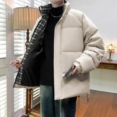 Jaqueta Casual Grossa Tamanho Grande Masculina com Gola Alta, Jaqueta de Algodão Moderna, Corta-vento, Quente, Top Masculino, Confortável, Nova Jaqueta de Algodão