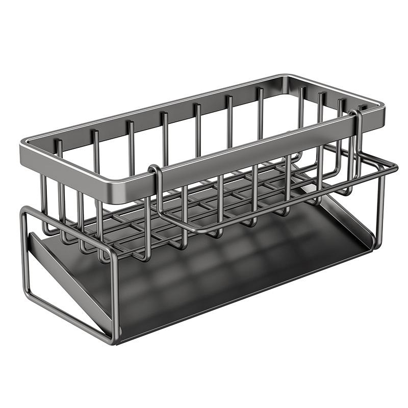 Punch-Free Spice & Rag Storage Rack for Kitchen Sink Faucet